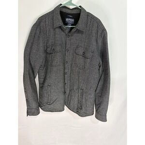American Rag Cie Gray Faux Fur Lined  Shacket Men's XL Button Front
